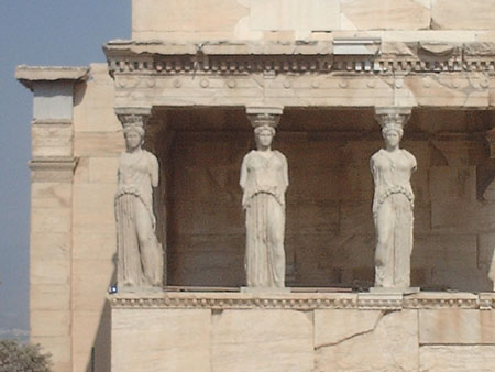 caryatides at the Acropolis in Athens
