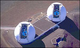 The twin Keck Telescopes