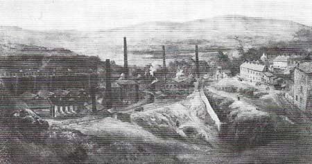 The massive Cyfarthfa ironworks, founded in the mid-18th century, became the focal point of the iron-smelting town of Merthyr.