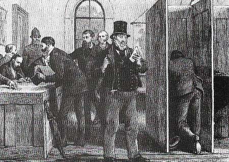 The introduction of secret voting (1872) was one of several reforms that had removed the worst abuses from the electoral system by the end of the 1800s.