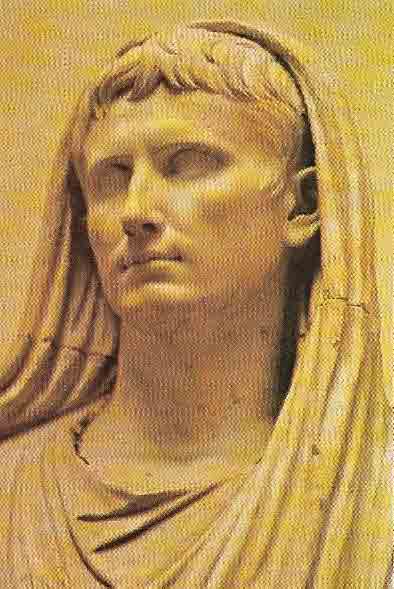 The Emperor Augustus is shown here as Pontifex Maximus (High Priest).