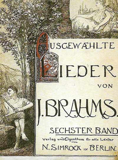 The sixth book of Brahms's 'Collected Songs'
