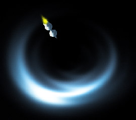 spacecraft entering a wormhole
