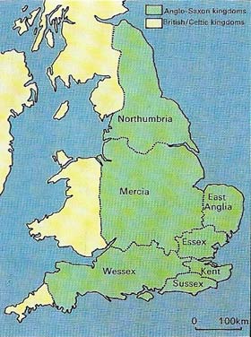 The kingdoms of the Heptarchy were often in conflict with one another and sometimes sought help from the Celtic kingdoms of Gwynnedd in Wales or Dalriada in Scotland.