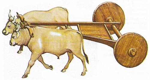 A-framed ox-cart