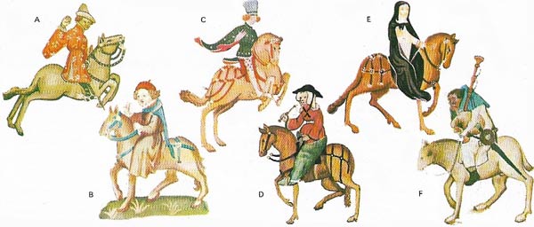 Chaucer's pilgrims were depicted on the Ellesmere manuscript, an author active illuminated text of c. 1400-1410, which may have been written for Chaucer's son Thomas.