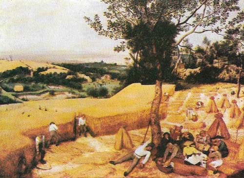 Pieter Bruegel the Elder's 'The Corn-harvest (August)' (1565) is one of an incomplete set of Months, of which three more are in Vienna and one in Prague.