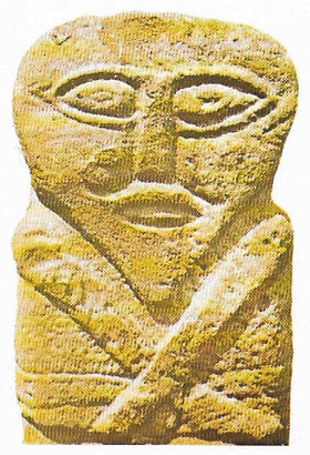 This two-faced stone figure from Boa Island in County Fermanagh dates from the first century BC.