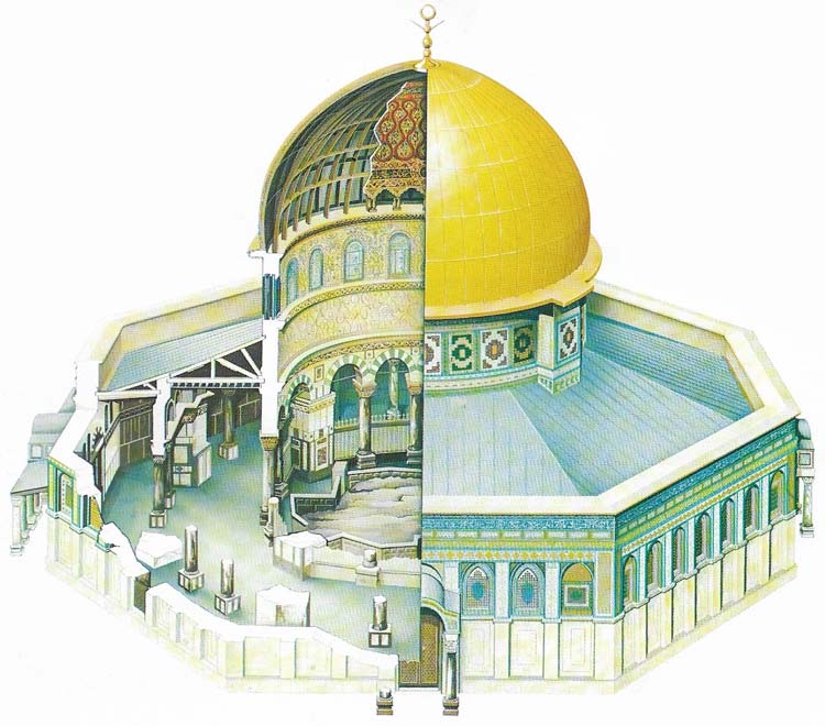 The Dome of the Rock is a striking example of the cultural nerve that Arab conquerors had to muster in order to elaborate a new monotheism in the face of the ancient traditions of Judaism and Christianity.