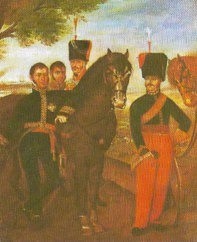 Jose de San Martin had a famous meeting with Bolivar at Guayaquil in Ecuador (July 1822) to discuss the future of Spanish America.
