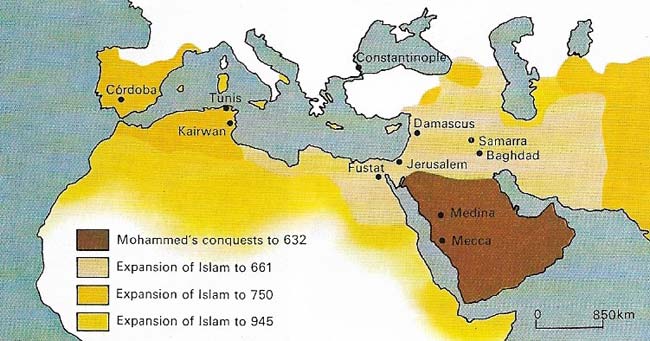 The unification of Arabia is traditionally credited to Mohammed and was accomplished before his death in 632.
